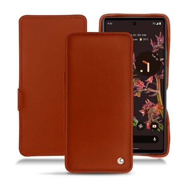Housse cuir Google Pixel 6 -  - Orange - Cuir vegan