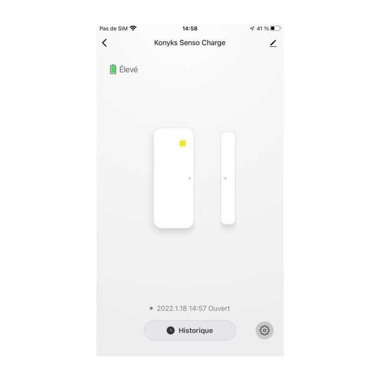 Konyks Senso Charge 2 Détecteur d'ouverture Wi Fi sur batterie pour porte et fenêtre autonomie notifications Smartphone - vue 2