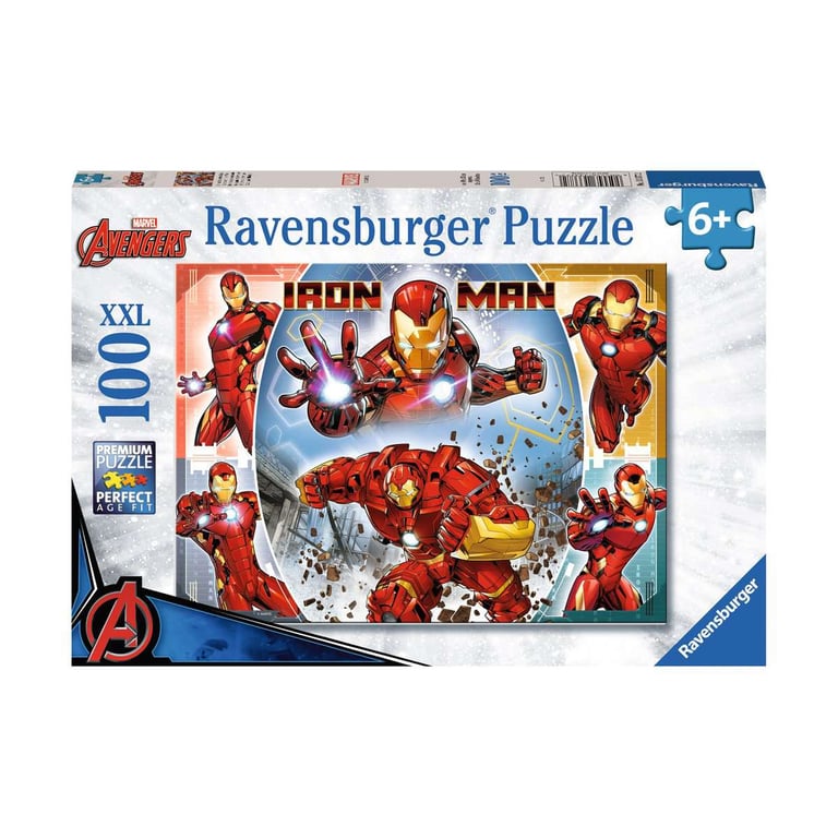 Puzzle 100 pièces : Le puissant Iron Man Marvel Avengers Ravensburger France - vue 5