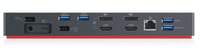 Lenovo 40AN0135EU base para portátil y replicador de puertos Alámbrico Thunderbolt 3 Negro, Rojo