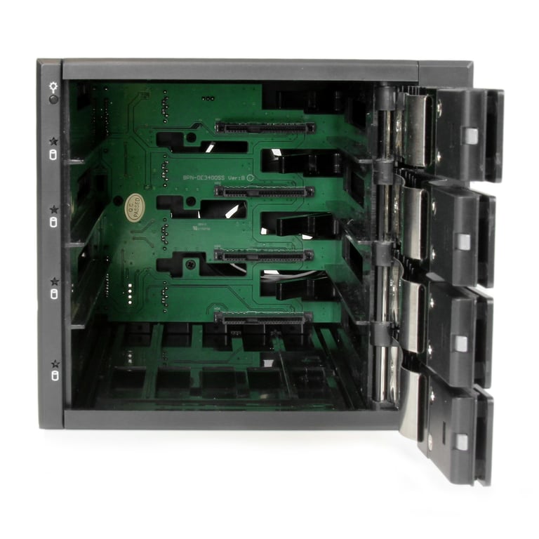 StarTech.com Rack amovible / Backplane sans tiroir pour 4x HDD SAS IISATA III 6Gb/ de 3 5 avec échange à chaud Aluminium Neuf - vue 2