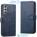 imoshion Étui de télephone portefeuille de luxe pour Samsung Galaxy S21 FE - Bleu foncé