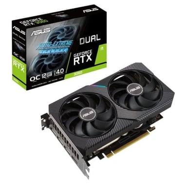 ASUS Dual -RTX3060-O12G-V2 NVIDIA GeForce RTX 3060 12 Go GDDR6