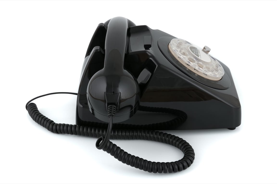 Téléphone Filaire GPO 746RBLK – Modèle Rotatif Vintage Noir - vue 5