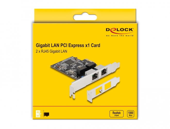 DeLOCK Carte PCI Express x1 vers 2 x RJ45 Gigabit LAN Neuf - vue 2