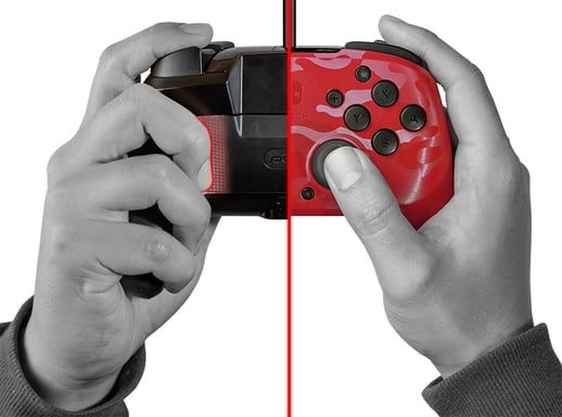 Manette de jeu Faceoff Deluxe+ Analogique/Numérique Nintendo Switch Rouge
