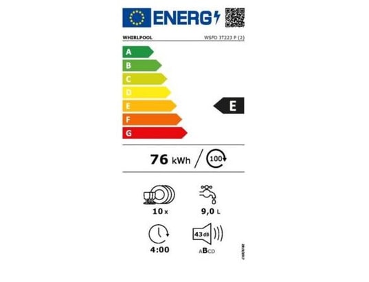 Lave-Vaisselle Whirlpool WSFO3T223P – 10 Couverts, 43 dB, 6ème Sens - vue 7