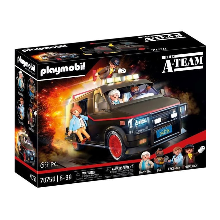 Playmobil 70750 Le Fourgon de 'Agence Tous Risques A Team Les légendaires Personnages Hannibal B.A. Face et Murdock Movie Cars Véhicule Iconique PlaymoPourLesGrands Dès - vue 2