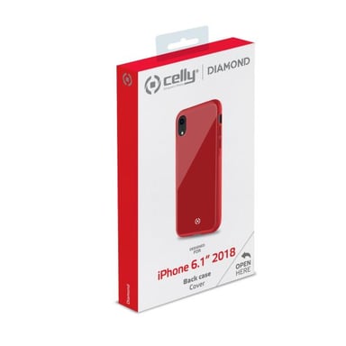 Celly Diamond cover per cellulare 15,5 cm (6.1'') Rosso Custodia per Apple iPhone XR