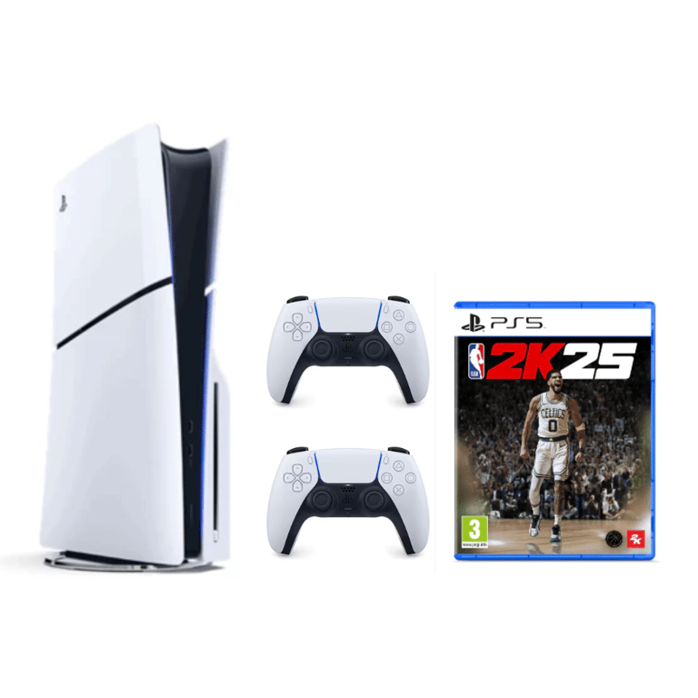 Pack PS5 Slim & NBA 2K25 & 2e Manette Dualsense Console de jeux PlayStation 5 Slim Standard Bon état