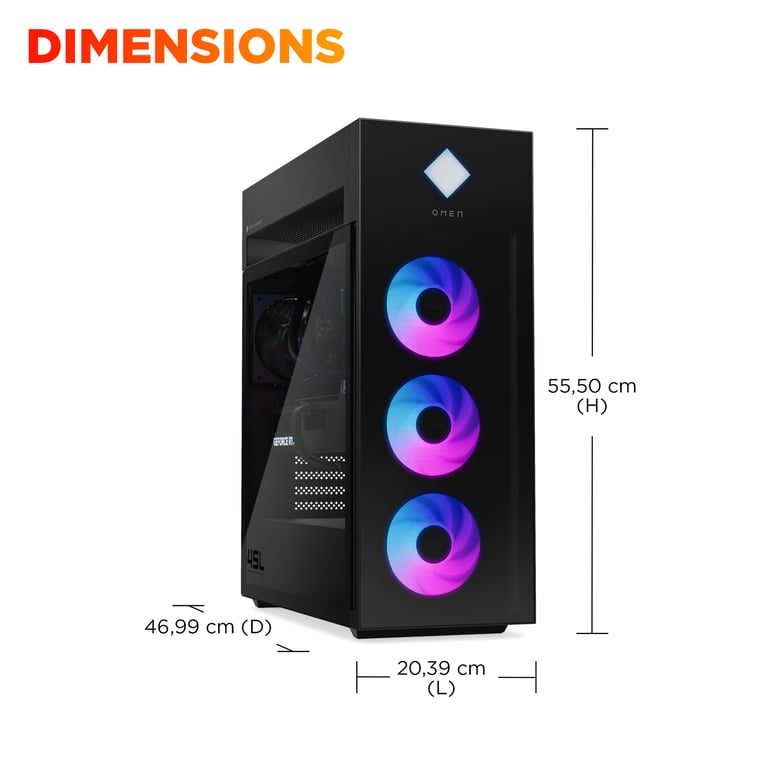 HP OMEN by Gaming Desktop GT22 3065nf Intel Core Ultra 9 DDR5 SDRAM NVIDIA GeForce RTX 5080 Windows 11 Home PC Tour AI PC - vue 4