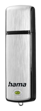 Unidad flash USB 2.0 ''de lujo'', 128 GB, 10 MB/s, negro/plateado