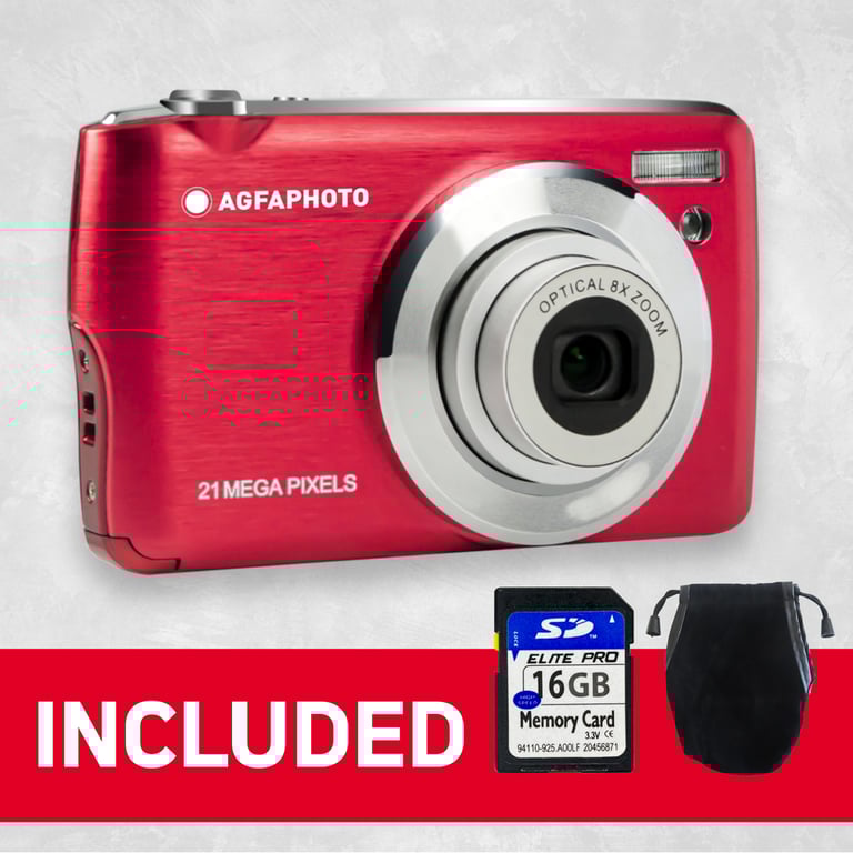 AgfaPhoto Compact Realishot DC8200 1/3.2  Appareil-photo compact 18 MP CMOS 4896 x 3672 pixels Rouge - Excellent état