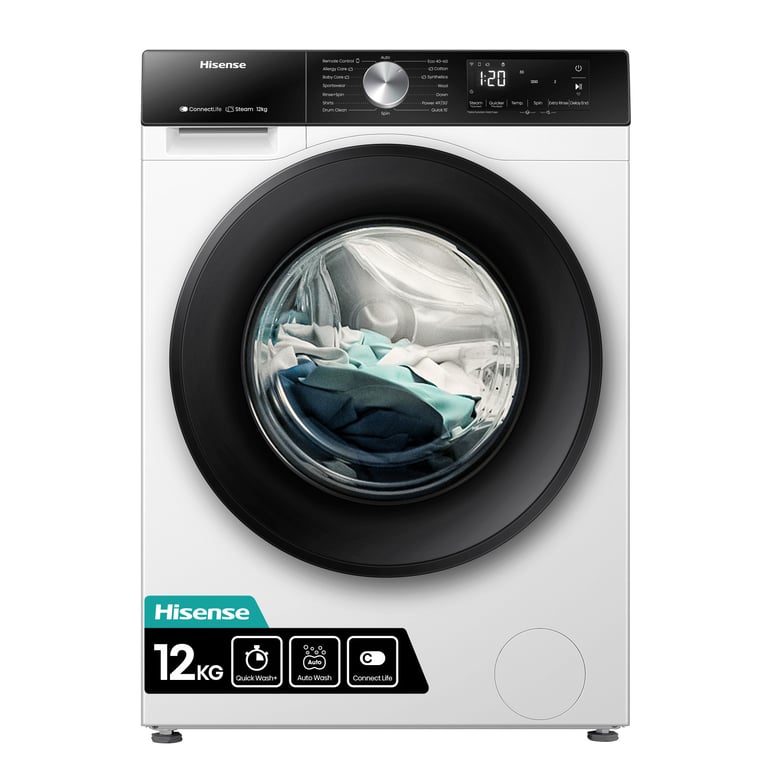 Hisense WF3S1243BW3 machine à laver chargement frontal 12 kg 1400 trmin - vue 2