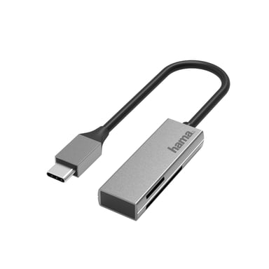 Hama 00200131 lecteur de carte mémoire USB 3.2 Gen 1 (3.1 Gen 1) Type-C Argent - Neuf