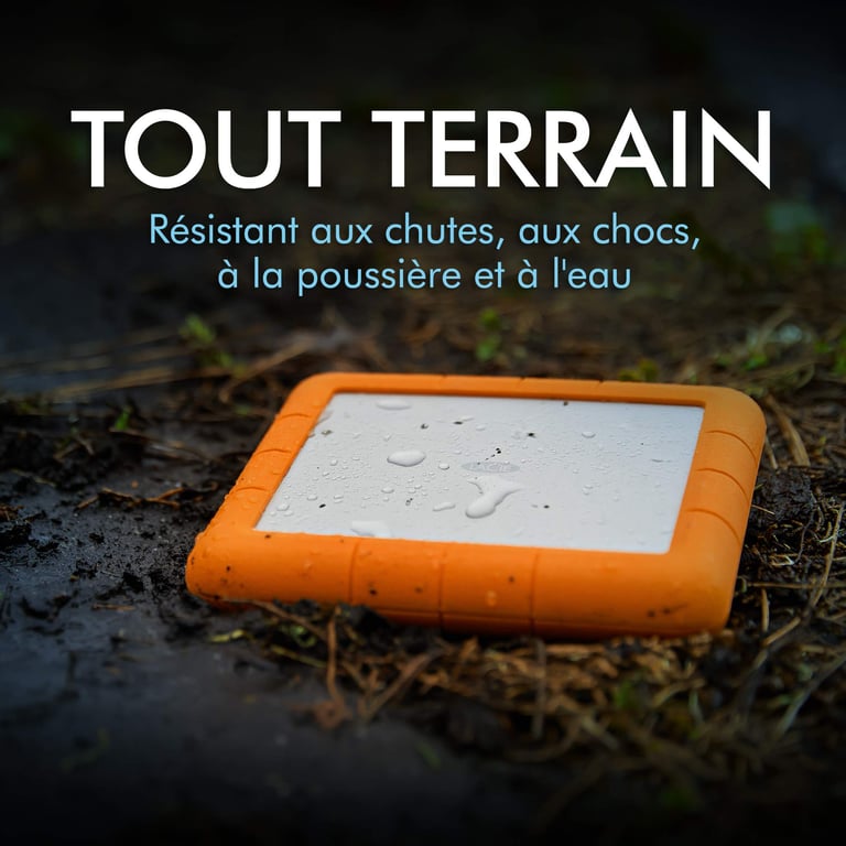Lacie Navette Rugged Raid 8 To Orange - vue 5