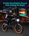 DYU M20 Bicicleta eléctrica todo terreno – Motor 250 W, batería 48 V 18,2 Ah, autonomía 160 km, frenos de disco dobles, horquilla con suspensión, bicicleta eléctrica urbana polivalente.