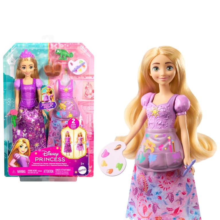Poupée Disney Raiponce Pique-Nique et Art – 2 Tenues, 9 Accessoires, Chantante - vue 10
