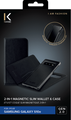 Custodia magnetica sottile GEN 2.0 2-in-1 e guscio per Samsung Galaxy S10+, nero