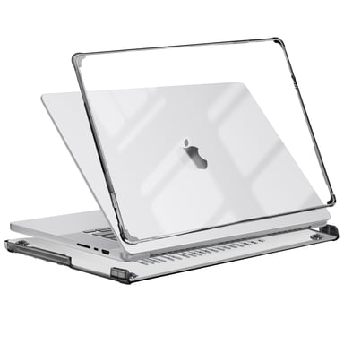 Coque Intégrale pour MacBook Pro 16 2023 , 2022 et 2021 Antichoc Noir transparent