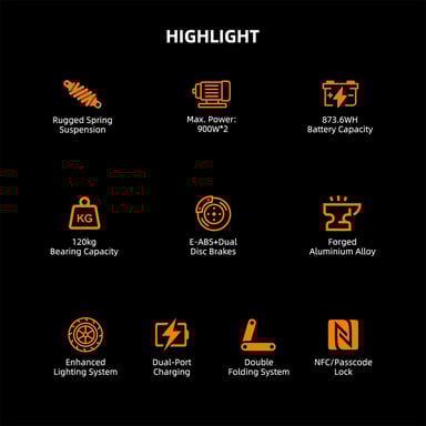 Kugoo LX9+ Trottinette Électrique Pliable, Moteur 2*650W, Batterie 48V 18.2Ah, Pneus de 9 Pouces, Autonomie de 65 km