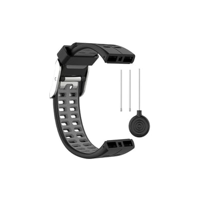 Correa de silicona compatible con Polar V800, Negro / Gris