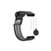 Correa de silicona compatible con Polar V800, Negro / Gris