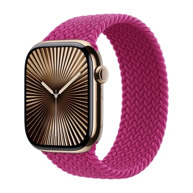 Bracelet Solo tressé pour Apple Watch Series 1 - 11 / SE / Ultra (44/45/46/49 mm) - Taille 3 - Magenta