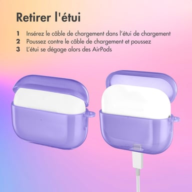 imoshion Coque Néon pour Apple AirPods Pro 2  - Pourpre