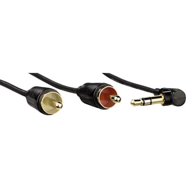 Hama 0.75m 2 x RCA - 3.5mm m/m câble audio 0,75 m 3,5mm Noir