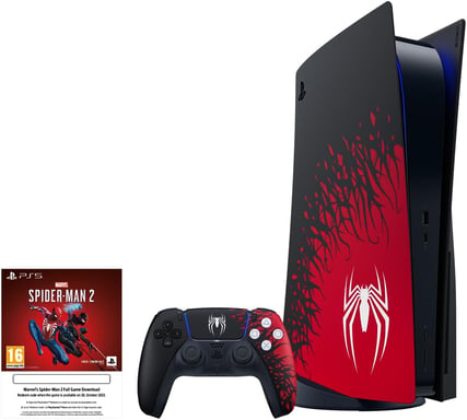 Edición PS5 de Marvel's Spiderman 2 + código de descarga de Marvel's  Spider-man 2 - Sony