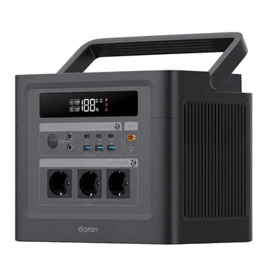 Stazione di alimentazione portatile DaranEner Cubus 1500 Pro, batteria LiFePO4 da 1152?Wh, uscita CA 1500?W, potenza di picco 1800?W, 13 porte, oltre 3500 cicli, USB?C PD 100?W, per campeggio, camper e backup energetico domestico