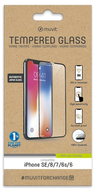 Muvit For Change Verre Trempe Plat: Apple Iphone Se/8/7/6S/6