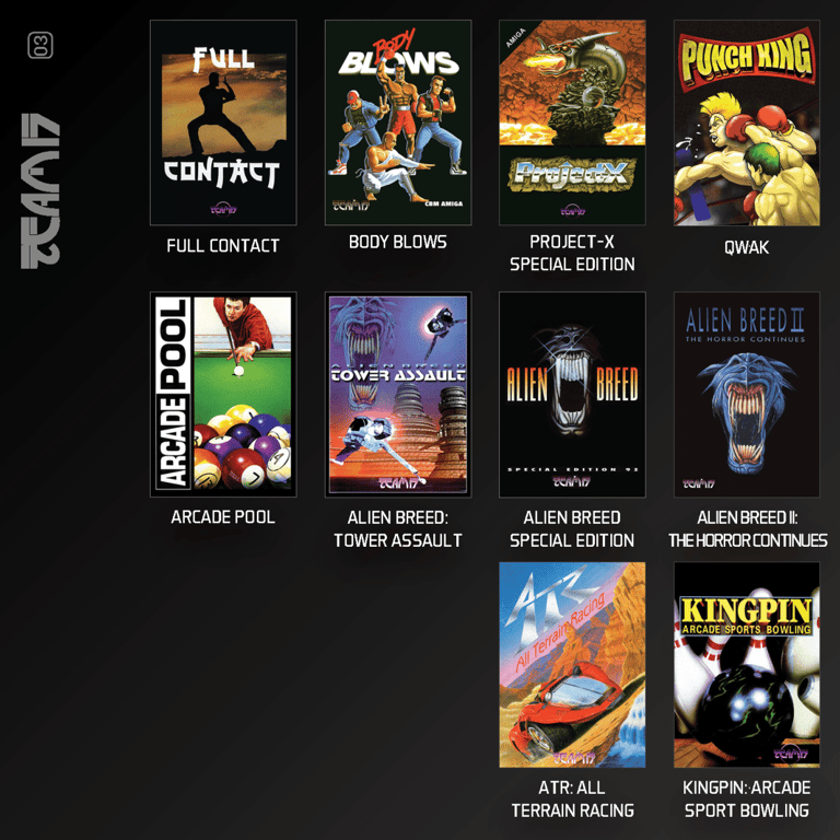 Console portable Evercade Team 17 Collection 1 Edition Collector Compatible Amiga 10 jeux inclus - vue 2