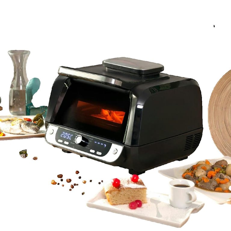 Friteuse sans huile InnovaGoods 6 L Noir et Acier - Neuf