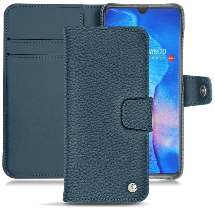Housse cuir Huawei Mate 20 - Rabat horizontal portefeuilleBleu