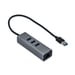 i-tec Metal HUB USB 3.0 3 porte + adattatore Gigabit Ethernet
