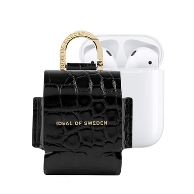 Mini borsa per AirPods 1 / 2 Flo Croco Textured con moschettone