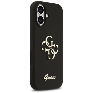 Custodia in silicone Guess Big 4G Script per iPhone 17 czarny