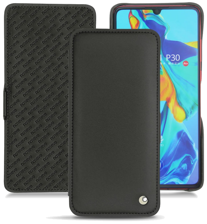 Housse cuir Huawei P30 - Rabat horizontalNoir