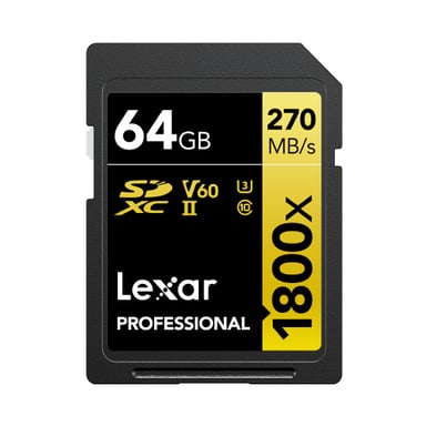 Lexar LSD1800064G-BNNG memoria flash 64 GB SDXC UHS-II Classe 10
