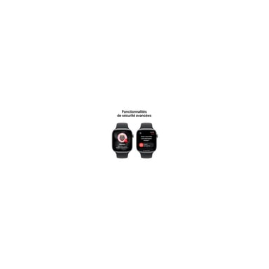 Watch Series 11 (2025) GPS + Cellulaire Boitier de 46mm en Aluminium Gris sidéral avec bracelet sport, Noir - M/L