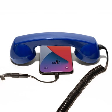 Combiné Téléphone Rétro pour Apple iPhone - Bleu Foncé