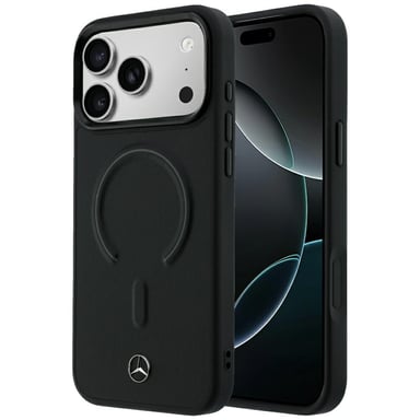 Étui Mercedes Leather 3D pour iPhone 18 Pro / 17 Pro, noir