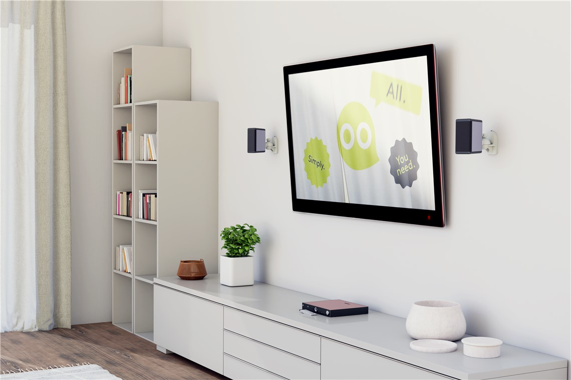 Goobay 49394 support de haut parleurs Mur Acrylonitrile Butadiène Styrène ABS Neuf - vue 3