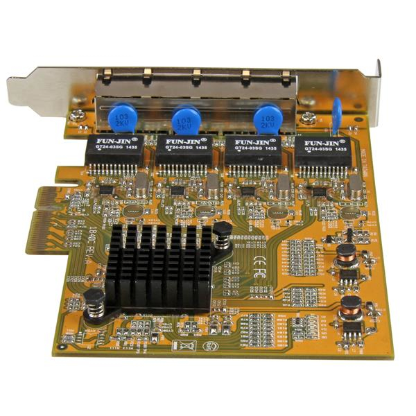 StarTech.com Carte réseau PCI Express à 4 ports Gigabit Ethernet avec chipset Realtek RTL8111G Adaptateur NIC PCIe GbE Adaptateur réseau PCIe Gigabit Ethernet x 4 jaune - vue 4