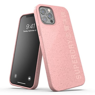 Funda SuperDry Snap iPhone 12/12 Pro Compostab rosa