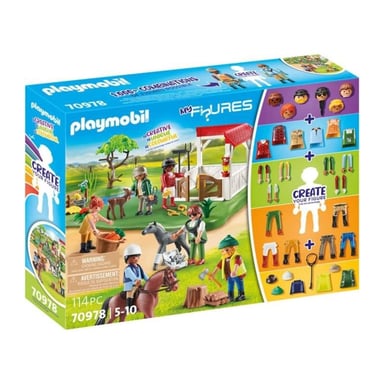 PLAYMOBIL - 70978 - Mis Figuras: Rancho Ecuestre - Figuras - Combina tus personajes de Animales y Naturaleza