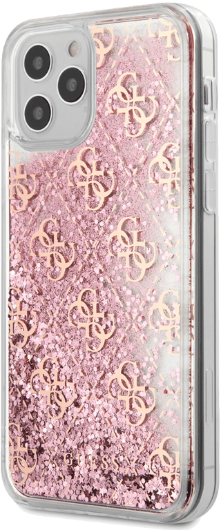 Guess GUHCP12LLG4GSPG 4G Coque pour iPhone 12 Pro Max 6,7' Rose