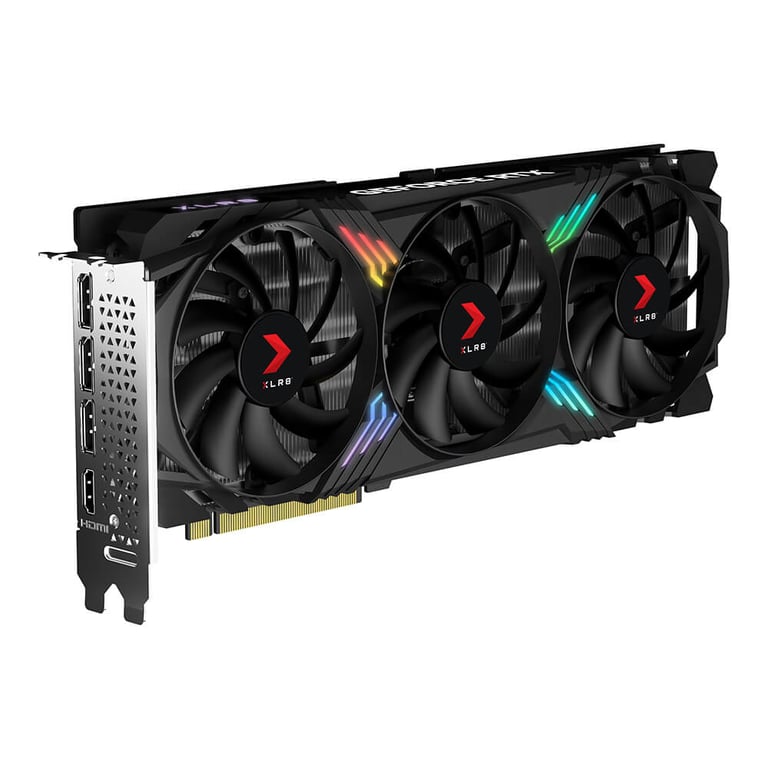 PNY GeForce RTX 4070 SUPER XLR8 Gaming VERTO EPIC X RGB Overclocked Triple Fan DLSS 3 NVIDIA 12 Go GDDR6X Neuf - vue 4